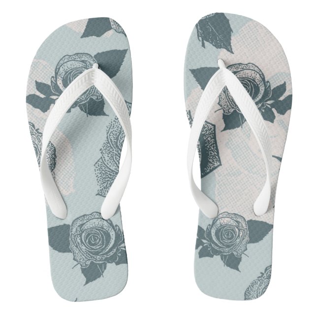 Blumenmuster mit Rose Flip Flops (Fußbett)