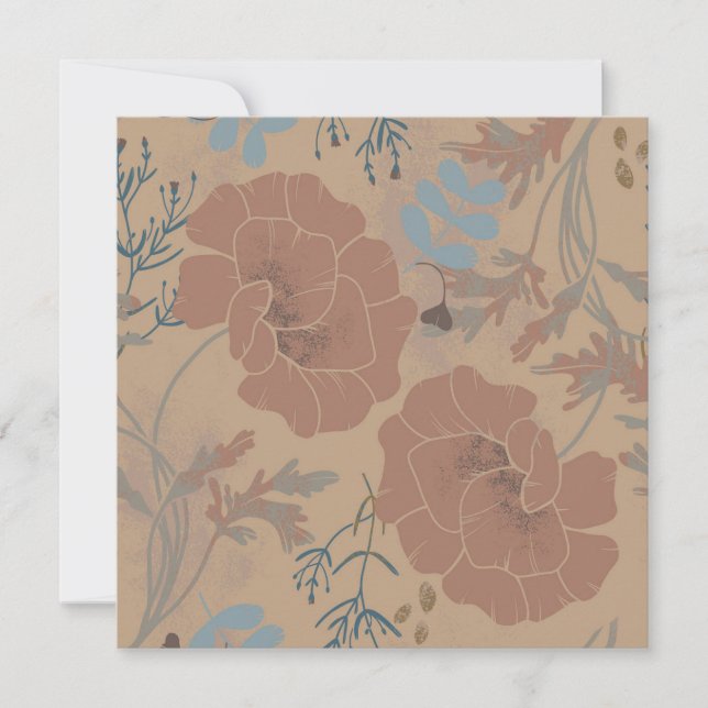 Blumenmuster, Mocha mousse Farbe (Vorderseite)