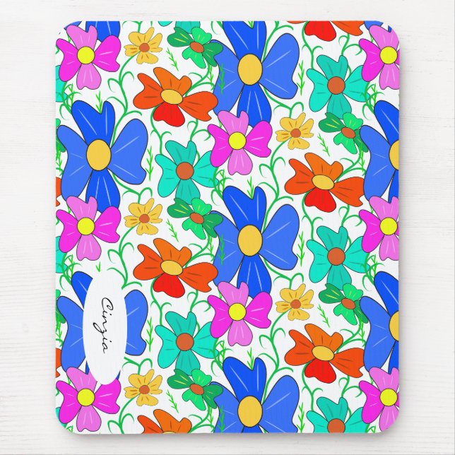 Blumenmuster Mousepad (Vorne)