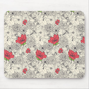 Blumenmuster Mousepad