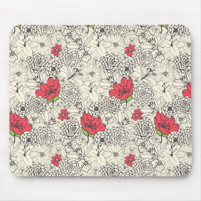 Blumenmuster Mousepad (Vorne)
