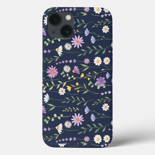 Blumenmuster-Muster-Fashion-Frühlingsblumen Case-Mate iPhone Hülle (Rückseite)