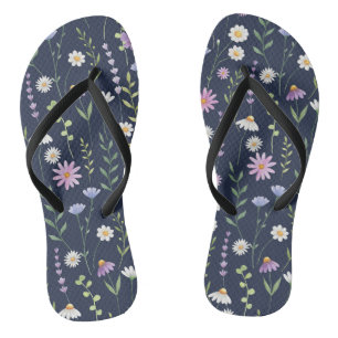 Blumenmuster-Muster-Fashion-Frühlingsblumen Flip Flops