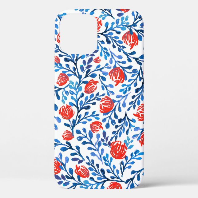 Blumenmuster: Nahtlose Blätter Case-Mate iPhone Hülle (Rückseite)
