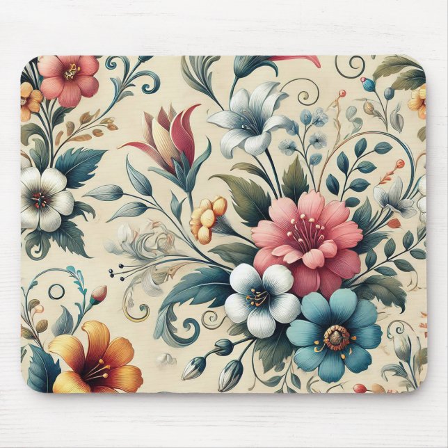 Blumenmuster Nahtloses Muster, erstellt durch Mousepad (Vorne)