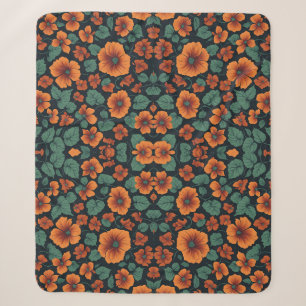 Blumenmuster Nasturtium-Blume Sherpadecke