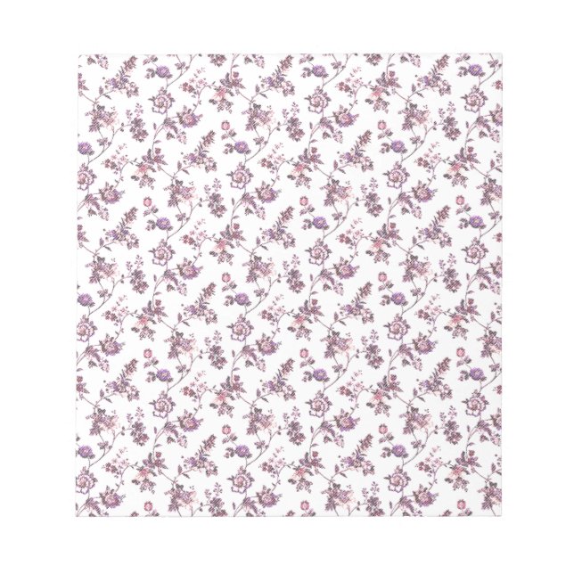 Blumenmuster Notizblock (Vorderseite)