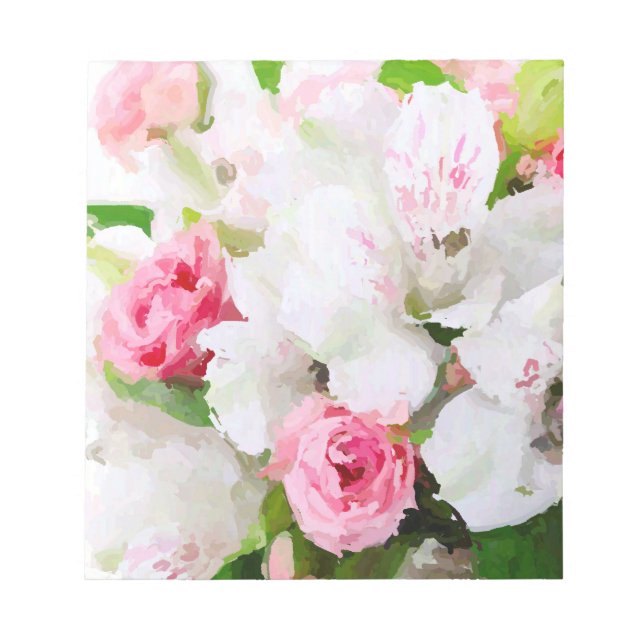 Blumenmuster Notizblock (Vorderseite)