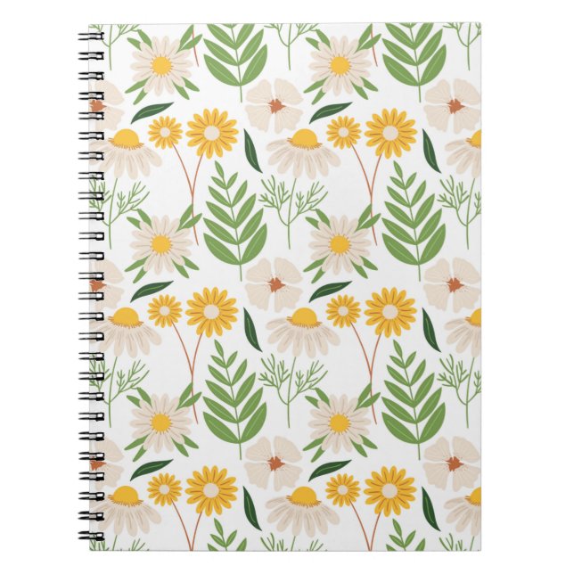 Blumenmuster Notizblock (Vorderseite)