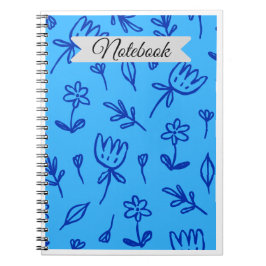 Blumenmuster Notizbuch Notizblock