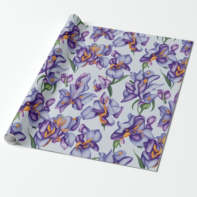 Blumenmuster Orchid-Blume Geschenkpapier (Ungerollt)
