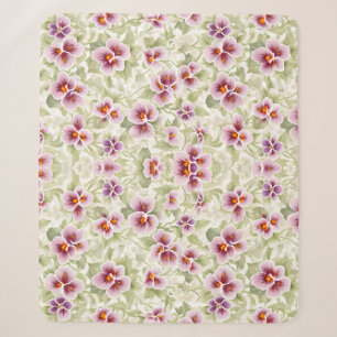 Blumenmuster Pansy Blume Sherpadecke