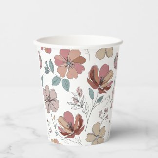 Blumenmuster Pappbecher