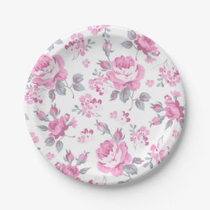 Blumenmuster Pappteller