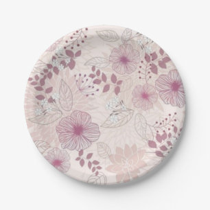 Blumenmuster Pappteller