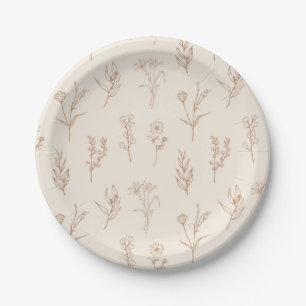 Blumenmuster Pappteller