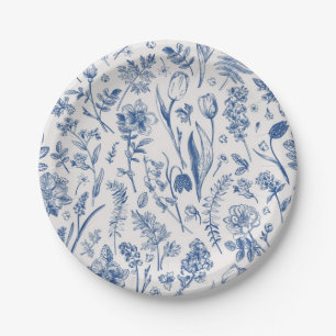 Blumenmuster Pappteller