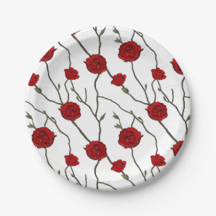 Blumenmuster Pappteller