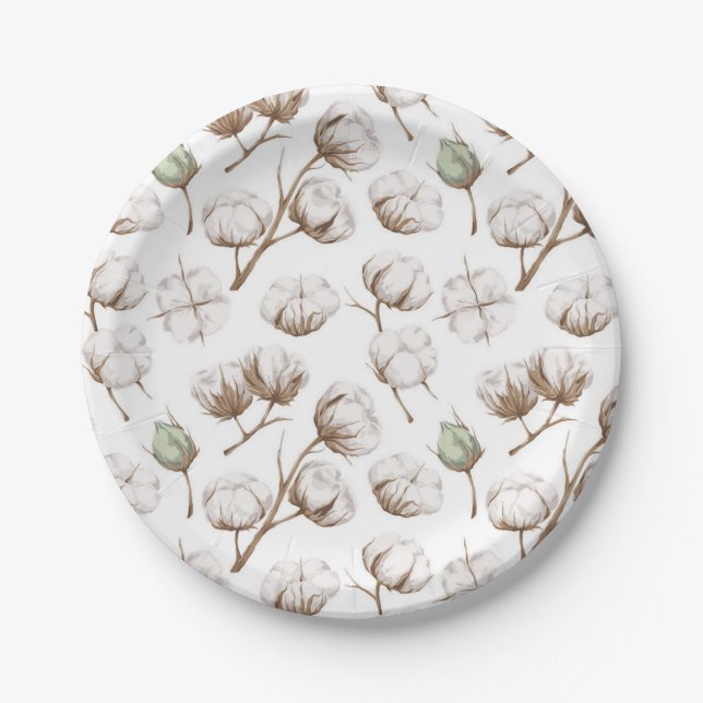 Blumenmuster Pappteller (Vorderseite)