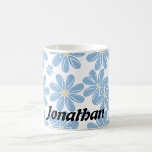 Blumenmuster - Personalisierte Kaffeemaschine Tass Kaffeetasse