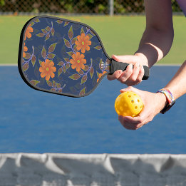 Blumenmuster pickleball schläger