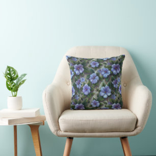 Blumenmuster PIllow mit lila Blumen Zuhause Kissen