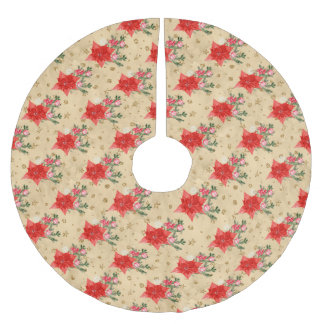 Blumenmuster Polyester Weihnachtsbaumdecke