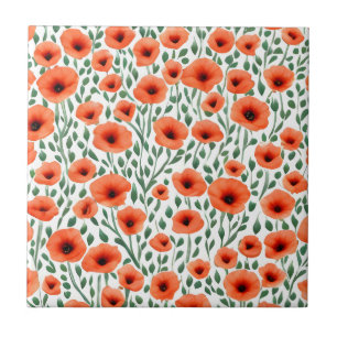 Blumenmuster Poppy-Blume Fliese