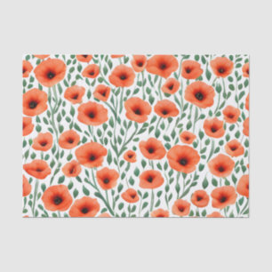 Blumenmuster Poppy-Blume Seidenpapier
