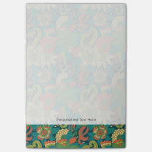 Blumenmuster Post-it Klebezettel
