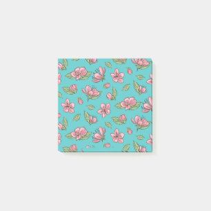 Blumenmuster Post-it Klebezettel