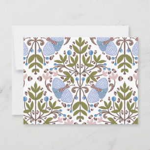 Blumenmuster Postkarte