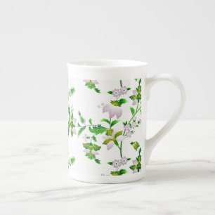 Blumenmuster Prozellantasse