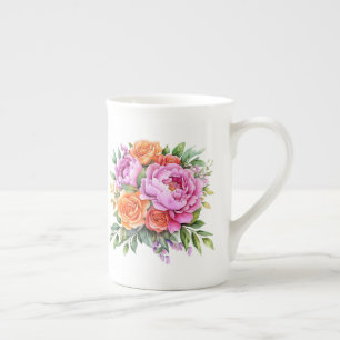 Blumenmuster prozellantasse