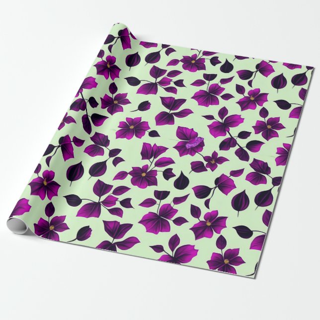 Blumenmuster Pua Melia Blume Geschenkpapier (Ungerollt)