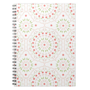 Blumenmuster Rosa Cute Chic Minimalist Mandala Notizblock