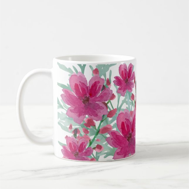 Blumenmuster rosa kaffeetasse (Links)