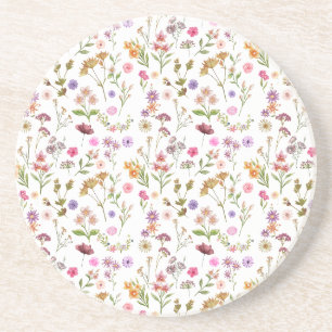 Blumenmuster - rosa, lila, grün getränkeuntersetzer
