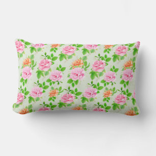 Blumenmuster Rosa Rosen-23670 Lendenkissen