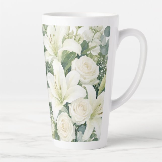 Blumenmuster Rosen Milchtasse (Rechts)