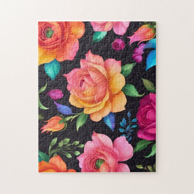 Blumenmuster-Rosen-Puzzle Puzzle (Vertikal)