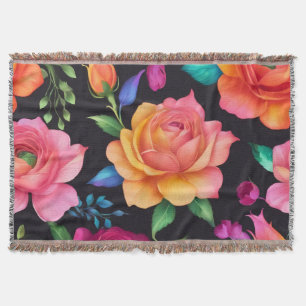 Blumenmuster-Rosen-Wurfdecke Decke