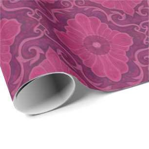 Blumenmuster "Ruby Blume" Geschenkpapier