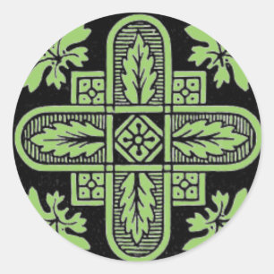 Blumenmuster Runder Aufkleber