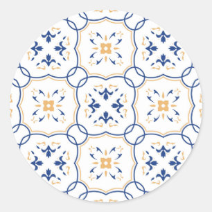 Blumenmuster Runder Aufkleber