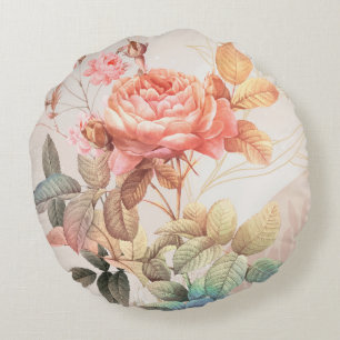 Blumenmuster Rundes Kissen