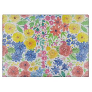 Blumenmuster Schneidebrett