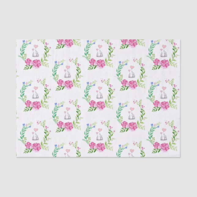 Blumenmuster Seidenpapier (Vorderseite)