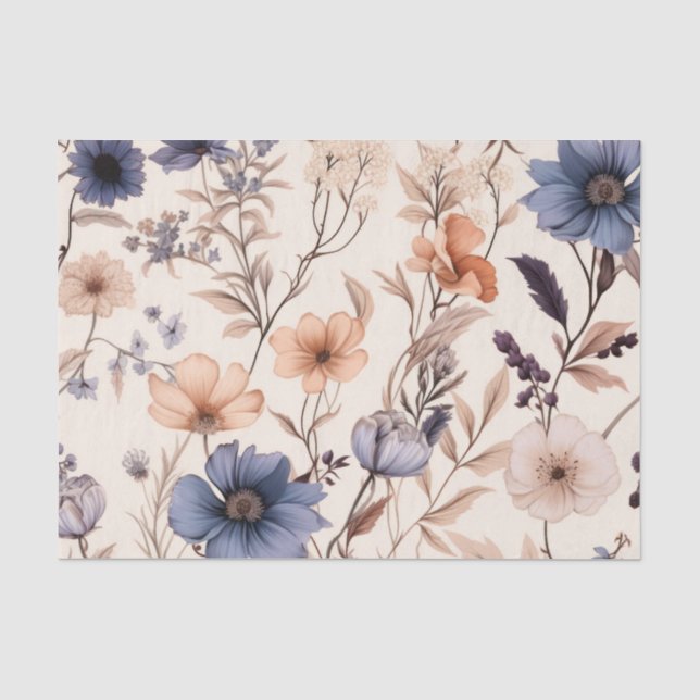 Blumenmuster Seidenpapier (Vorderseite)
