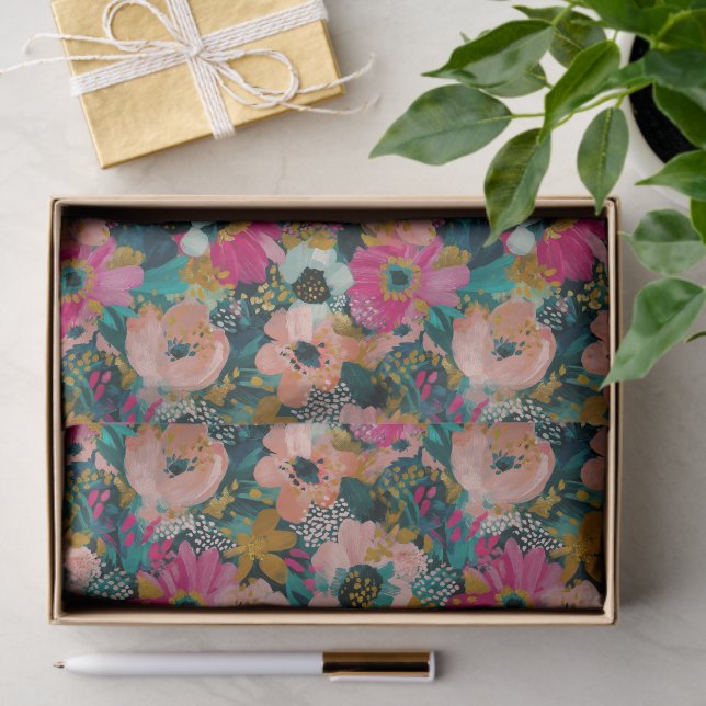 Blumenmuster  seidenpapier (Geschenk)